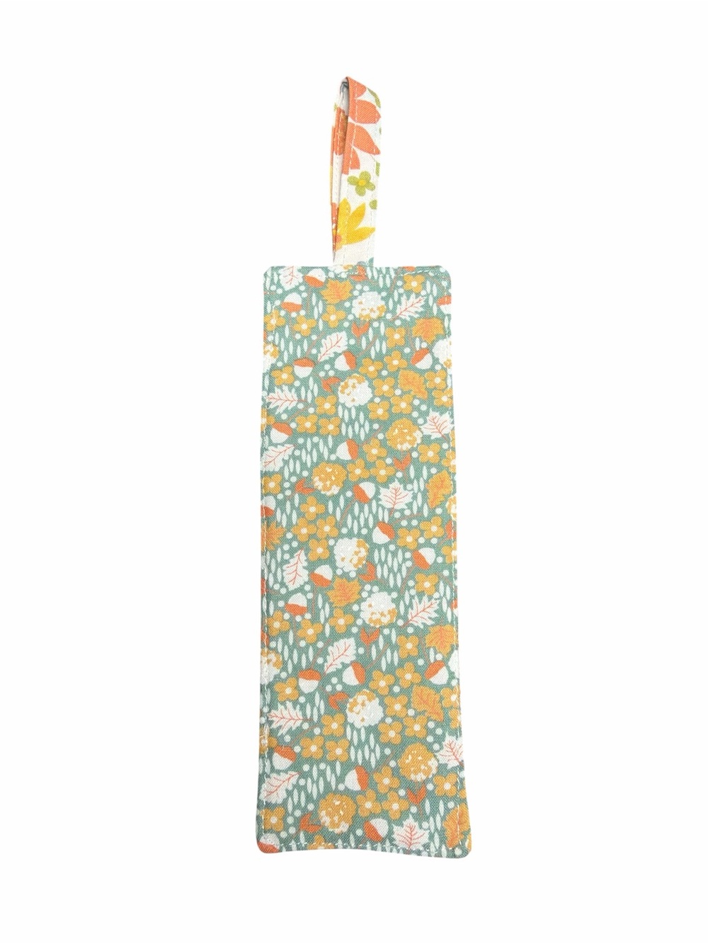 Hand Crafted Reversible Fabric Bookmark Print 7β x 2.5β